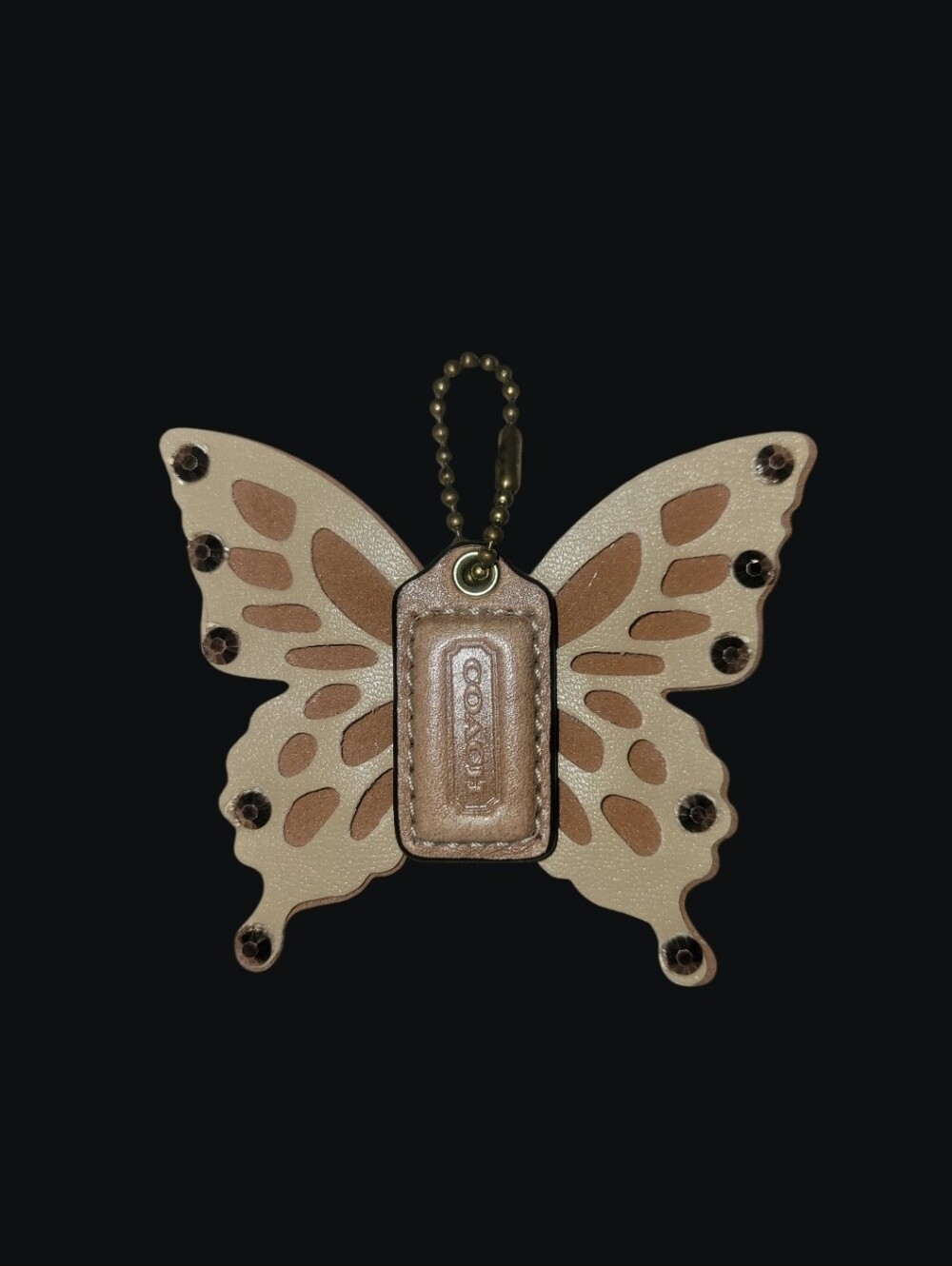 Handmade Leather Butterfly Bag Charm